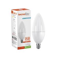 Bombillo led torpedo frost e12 4w 3000k  tecnolite