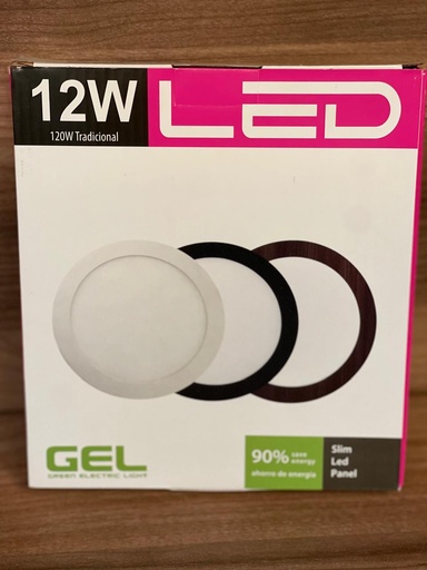 [10180D-WW-BK] PANEL LED REDONDO EMPOSTRABLE NEGRO 12W 4100K AC85-277V 960LM 30000HRS Ø155MM 170MM ML (copia)