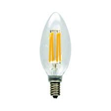 BOMBILLO LED TORPEDO FILAMENTO CLEAR DIMMABLE 4W 3000K E12 360LM AC110-130V LX